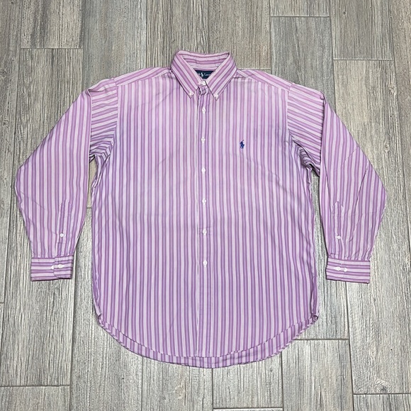 Ralph Lauren Button Down Shirt Lavender Size 16 34/35 - Picture 2 of 9